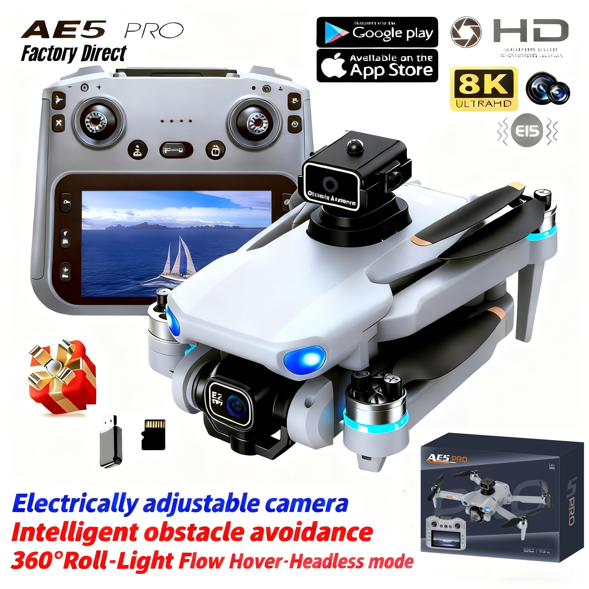 2026 New AE5 Pro Drone 8K HD 4 - Drone Gimbal Mount 评论和价格