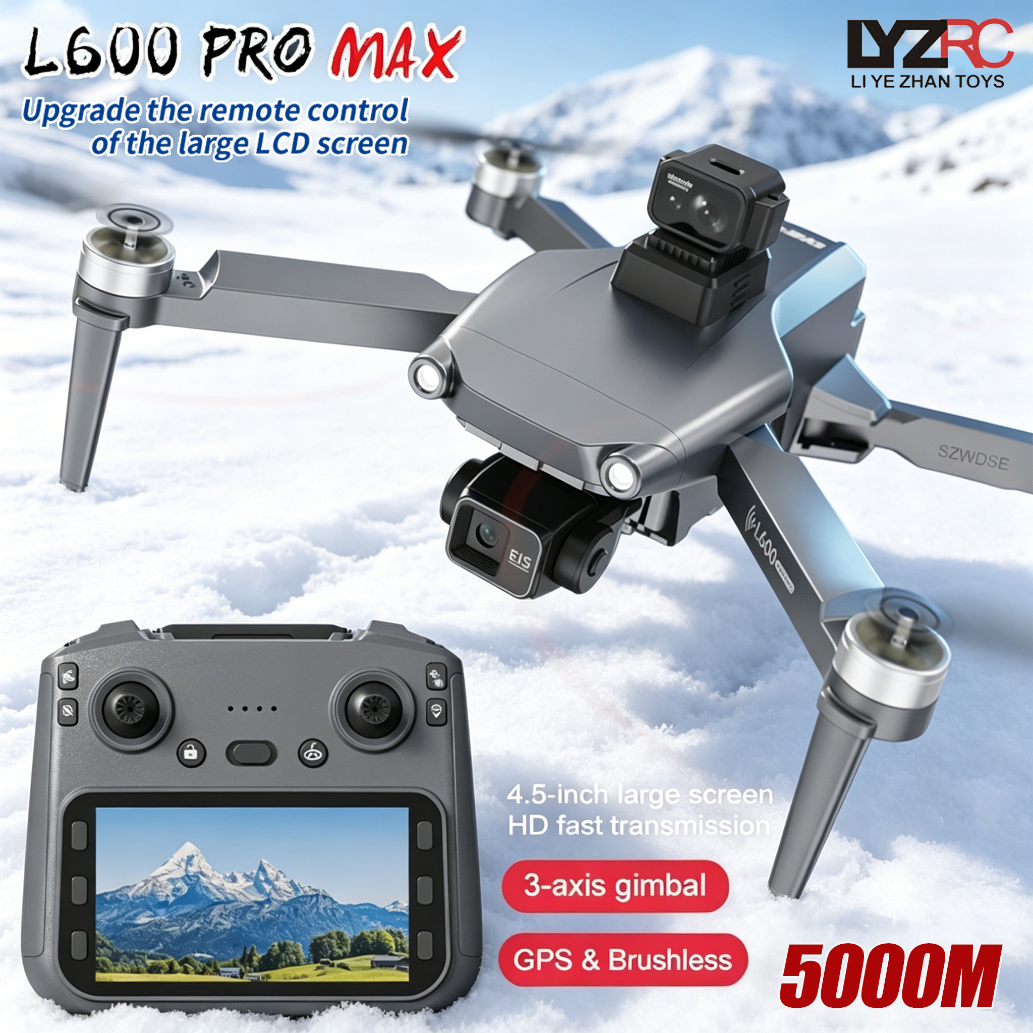 L600 MAX GPS Drone Professiona - Drone Gimbal 3 Axis 评论和价格