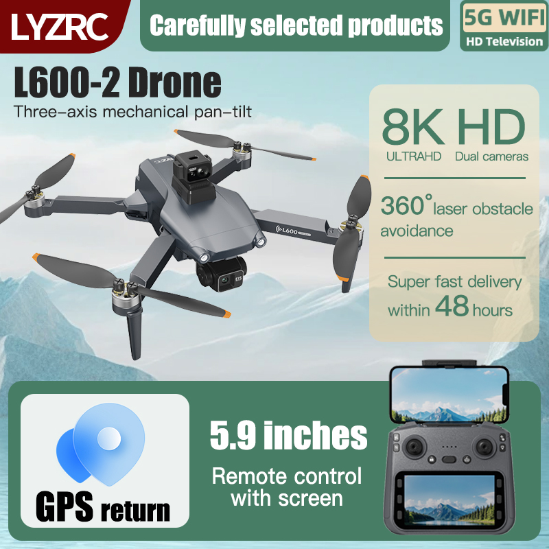 LYZRC L600-2 MAX GPS Drone 3-A - Drone Gimbal 2 Axis 评论和价格